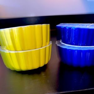 Sterling Home Ramekin Blue/yellow 4 in the set